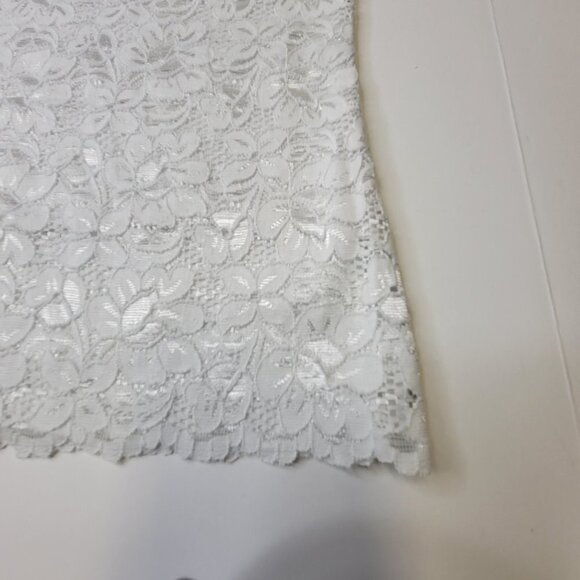 White Lace Tank Top Lace Camisole Wide Straps Lace Top  Sizes M  L  XL - Picture 6 of 11